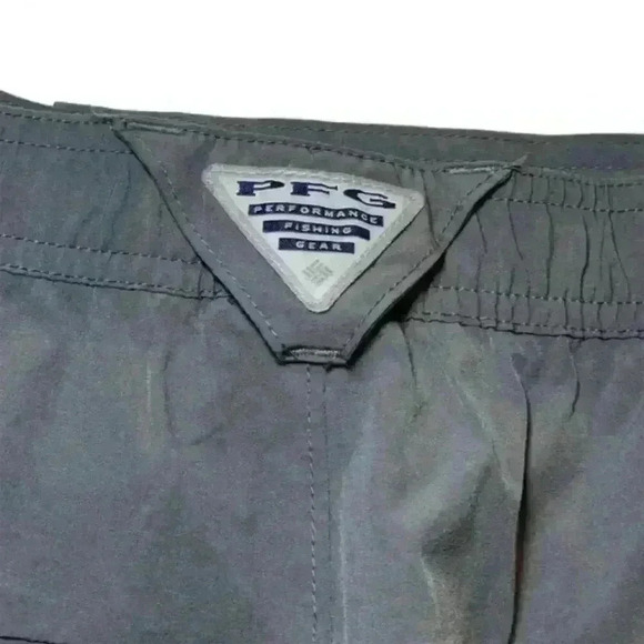 Columbia PFG Men's Cargo Shorts Gray Size Large Omni-Shade Technology - Picture 6 of 8